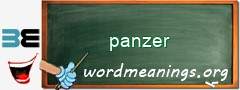 WordMeaning blackboard for panzer
